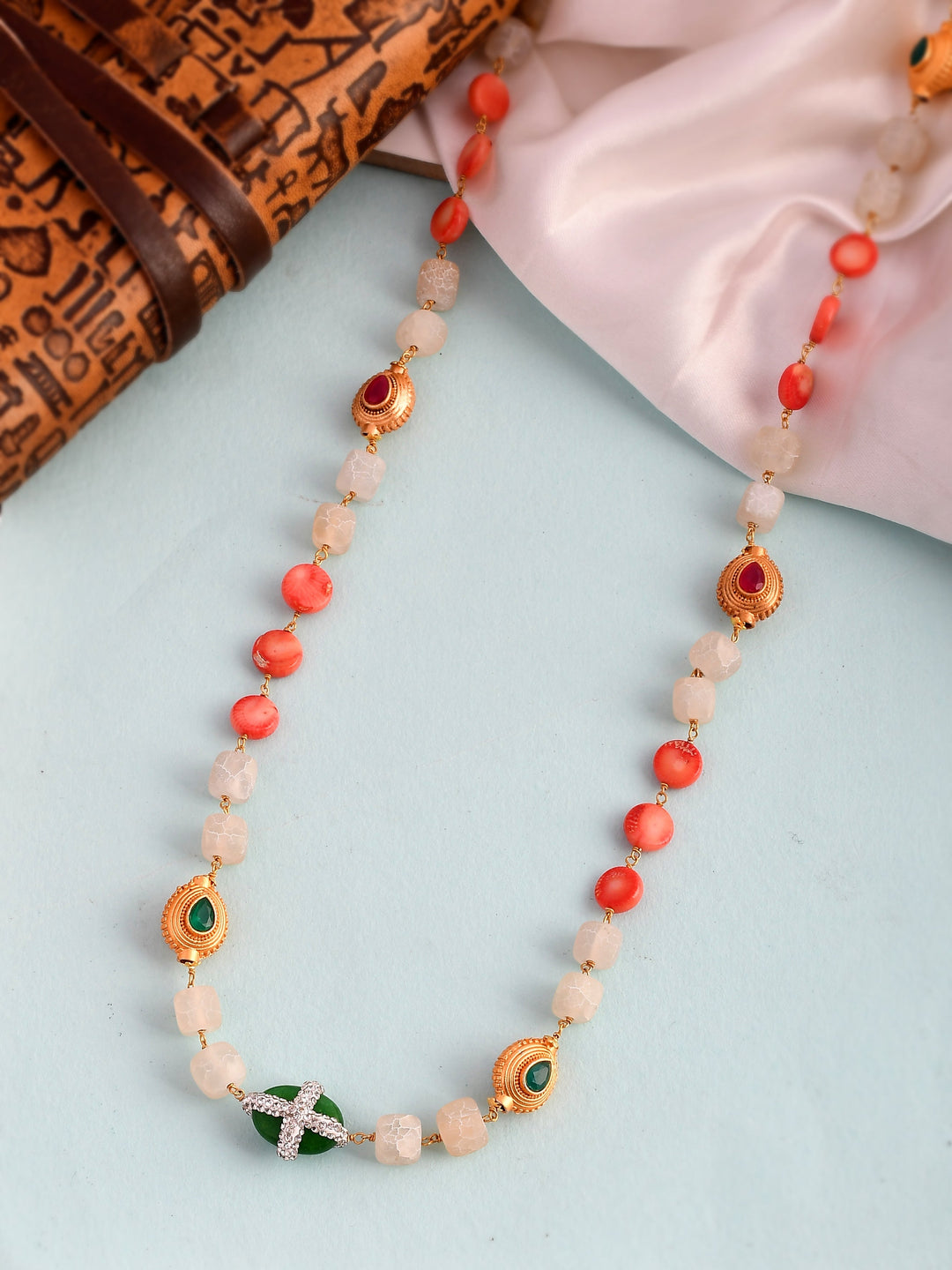 Dastoor Gold-Toned  White Brass Gold-Plated Necklace