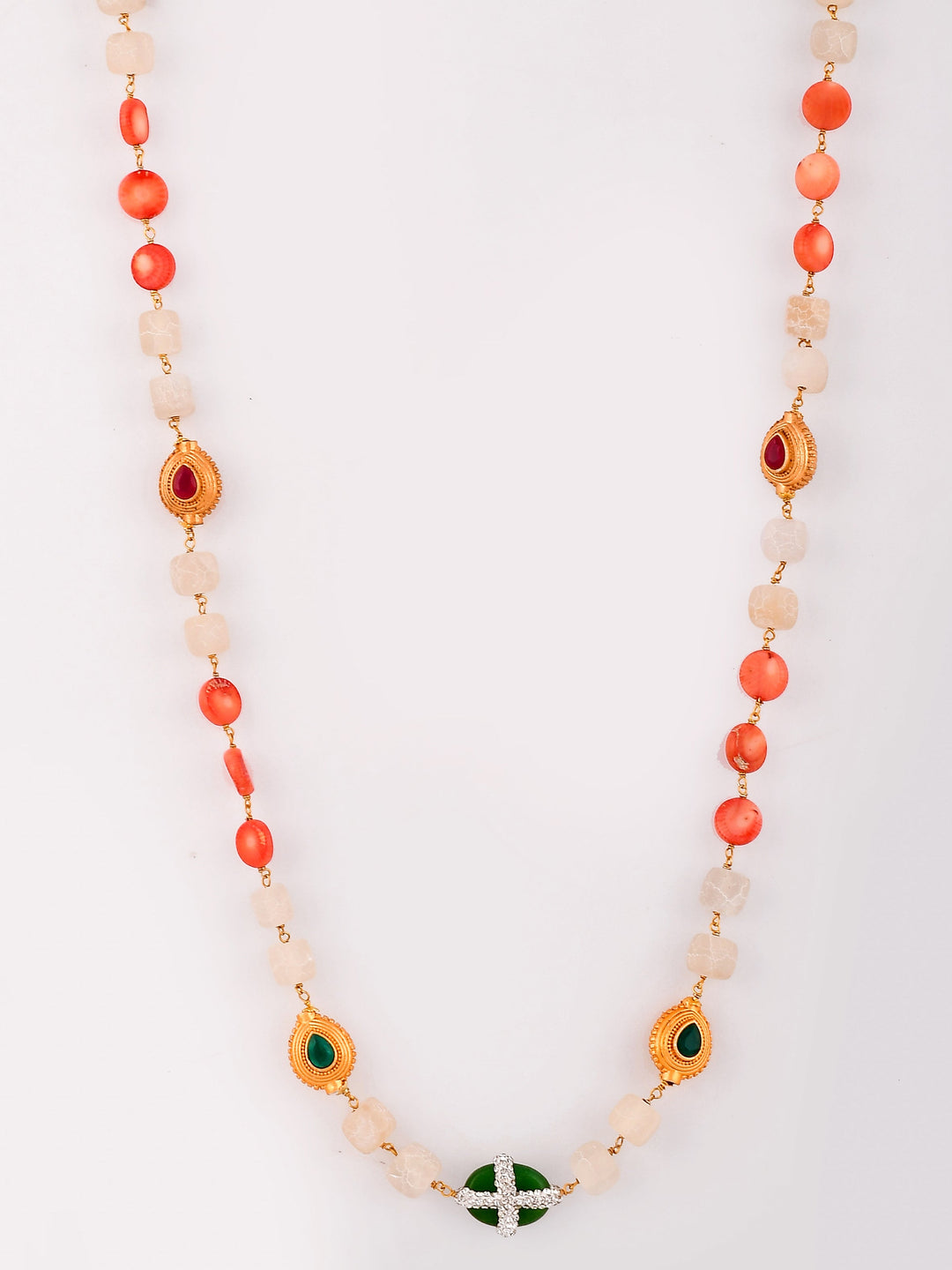 Dastoor Gold-Toned  White Brass Gold-Plated Necklace