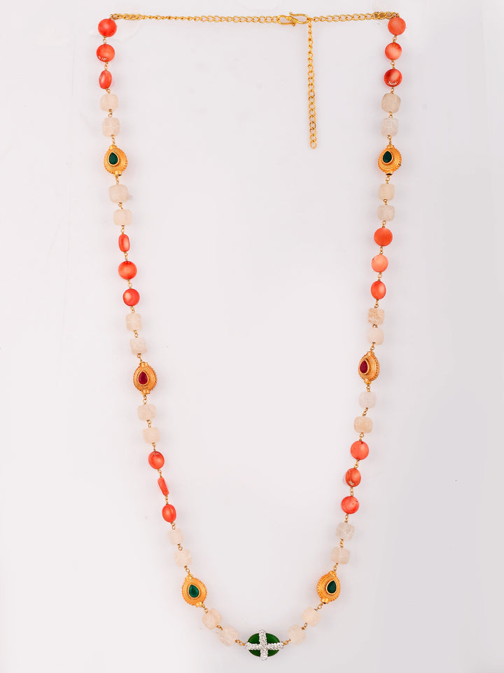 Dastoor Gold-Toned  White Brass Gold-Plated Necklace