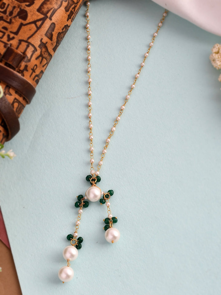 Dastoor Gold-Toned  White Brass Gold-Plated Necklace