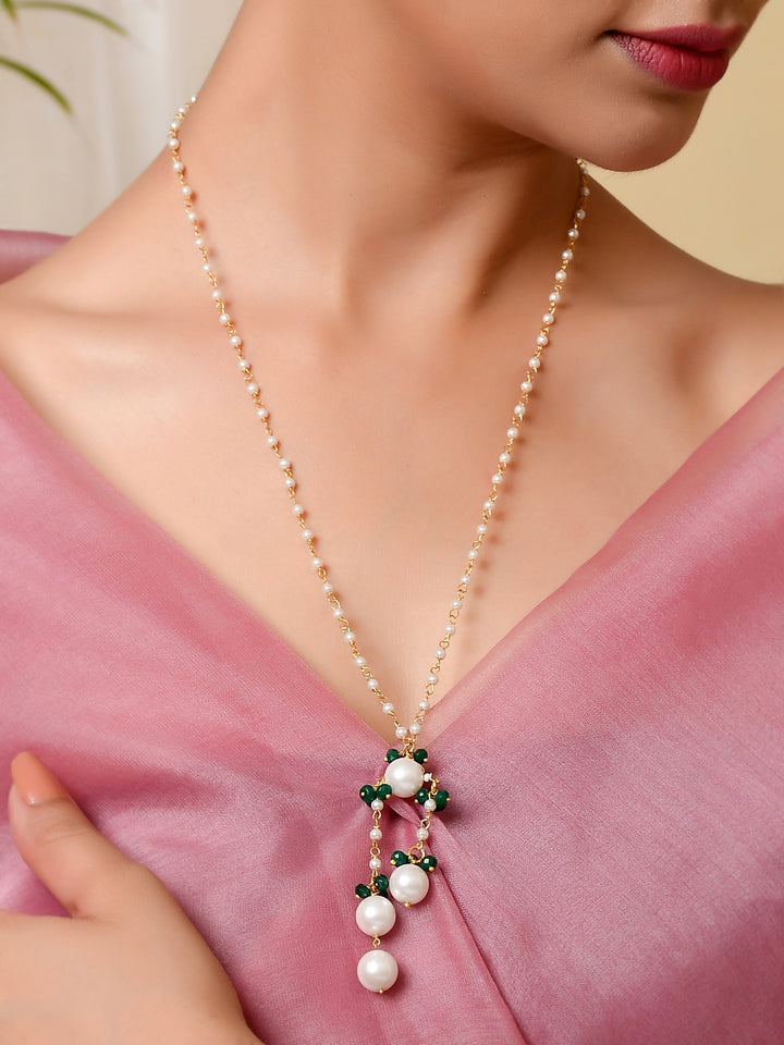 Dastoor Gold-Toned  White Brass Gold-Plated Necklace