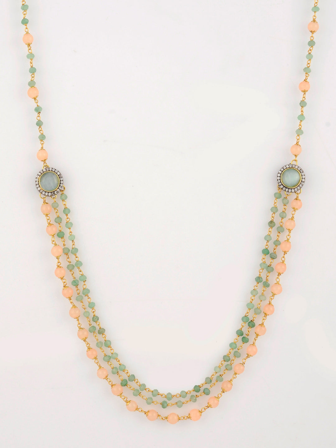 Dastoor Gold-Toned  Green Brass Gold-Plated Necklace