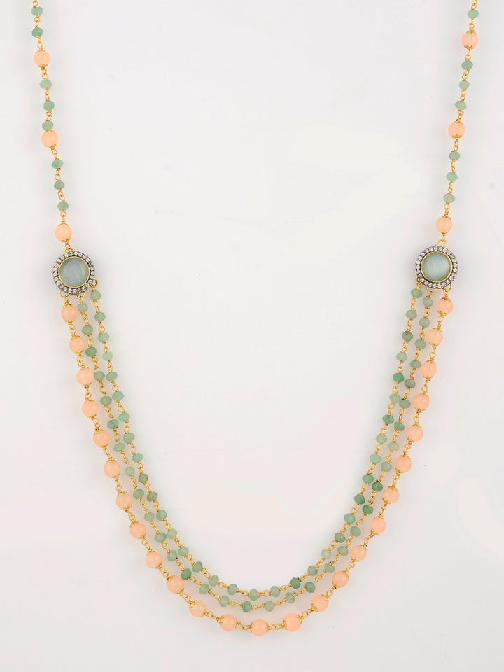 Dastoor Gold-Toned  Green Brass Gold-Plated Necklace