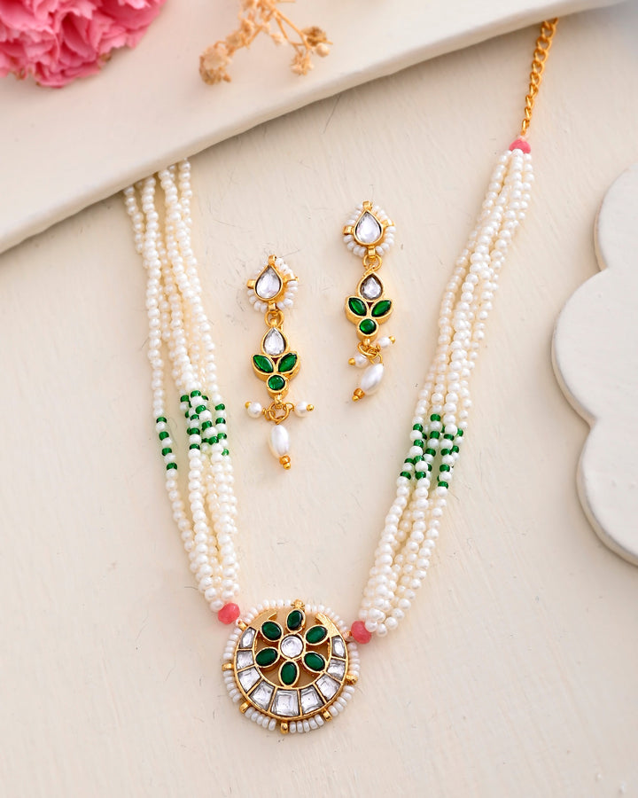 Jadau Pachhi kundan Choker Necklace set