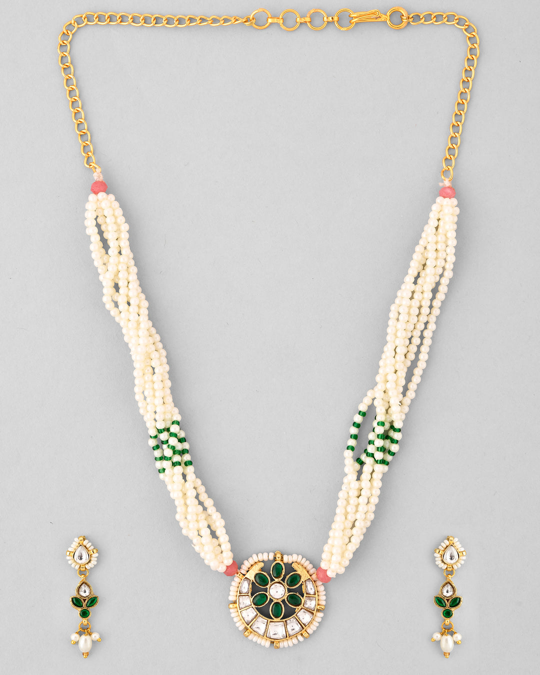 Jadau Pachhi kundan Choker Necklace set