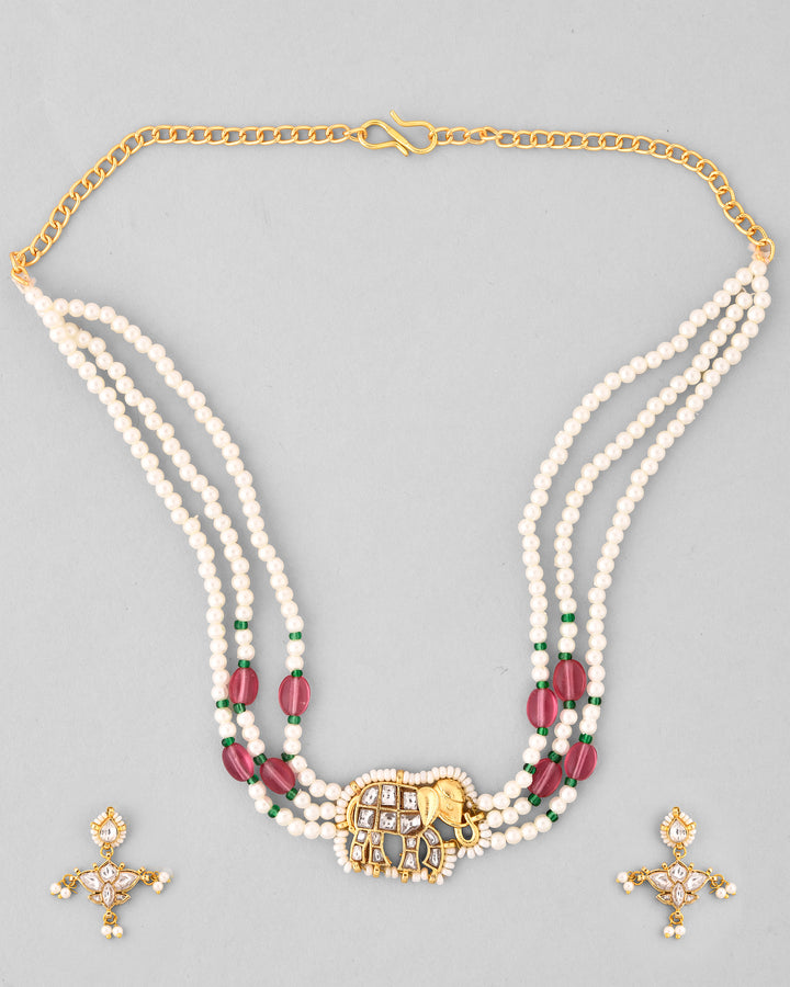 Jadau Pachhi kundan Choker Necklace set