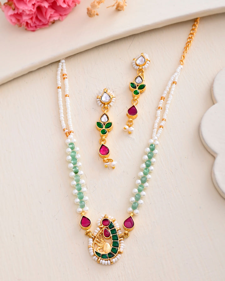 Jadau Pachhi kundan Choker Necklace set