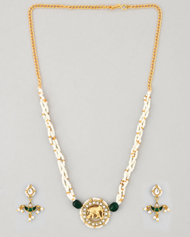 Jadau Pachhi kundan Choker Necklace set