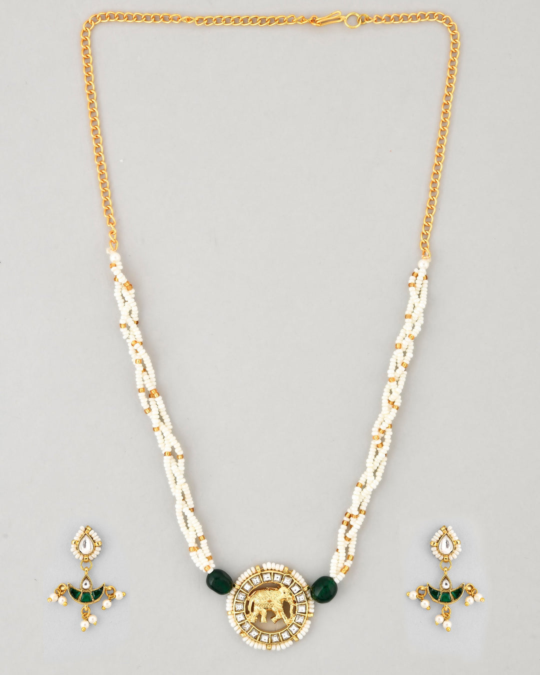 Jadau Pachhi kundan Choker Necklace set