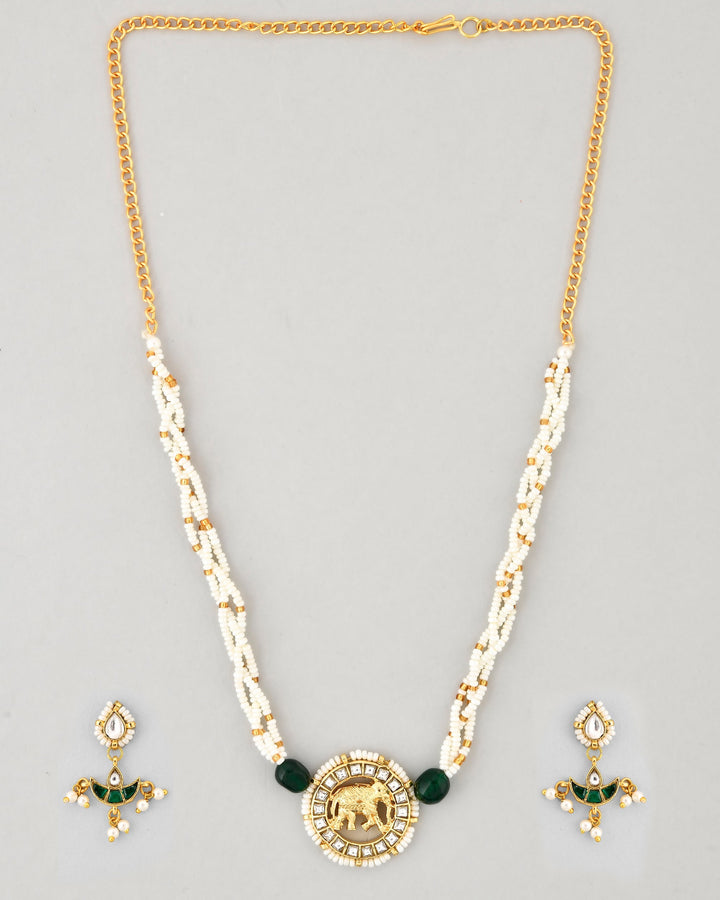 Jadau Pachhi kundan Choker Necklace set