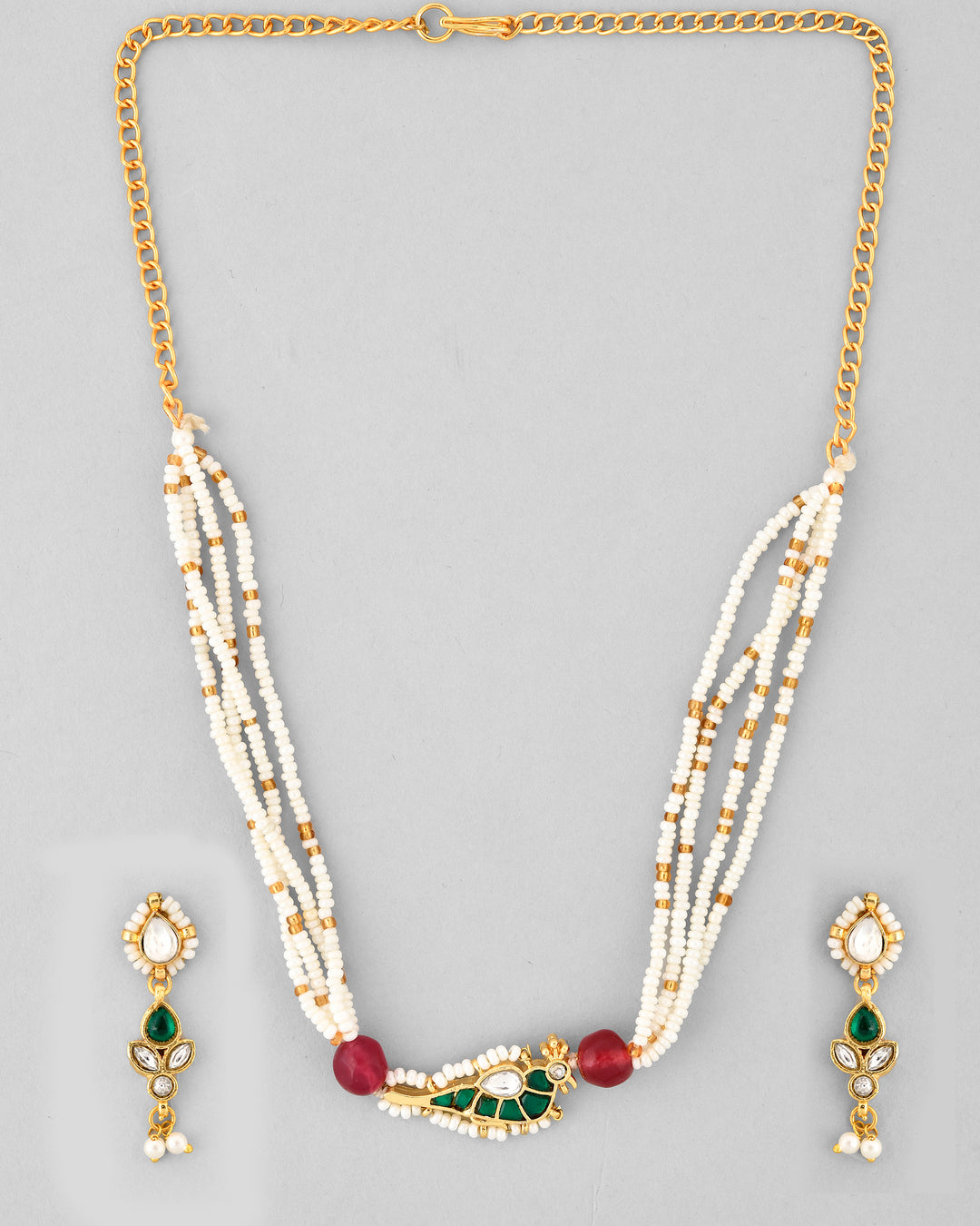 Jadau Pachhi kundan Choker Necklace set