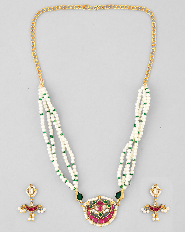 Jadau Pachhi kundan Choker Necklace set