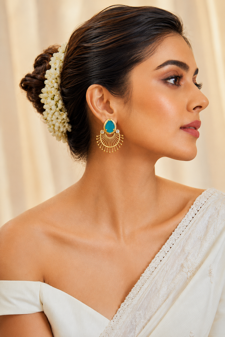 Turquoise Stone Designer Earrings