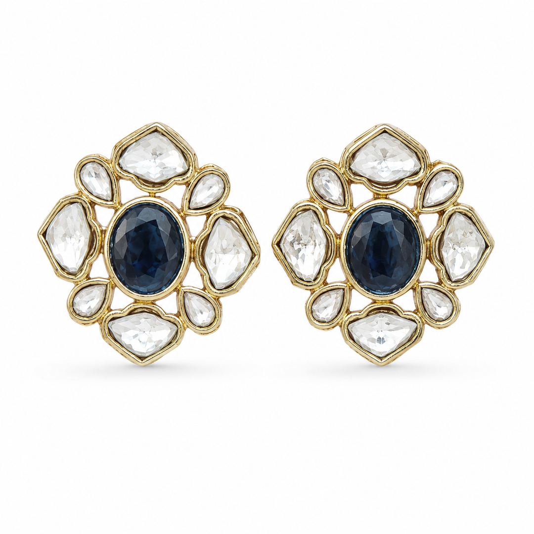 Sapphire Polki Studs
