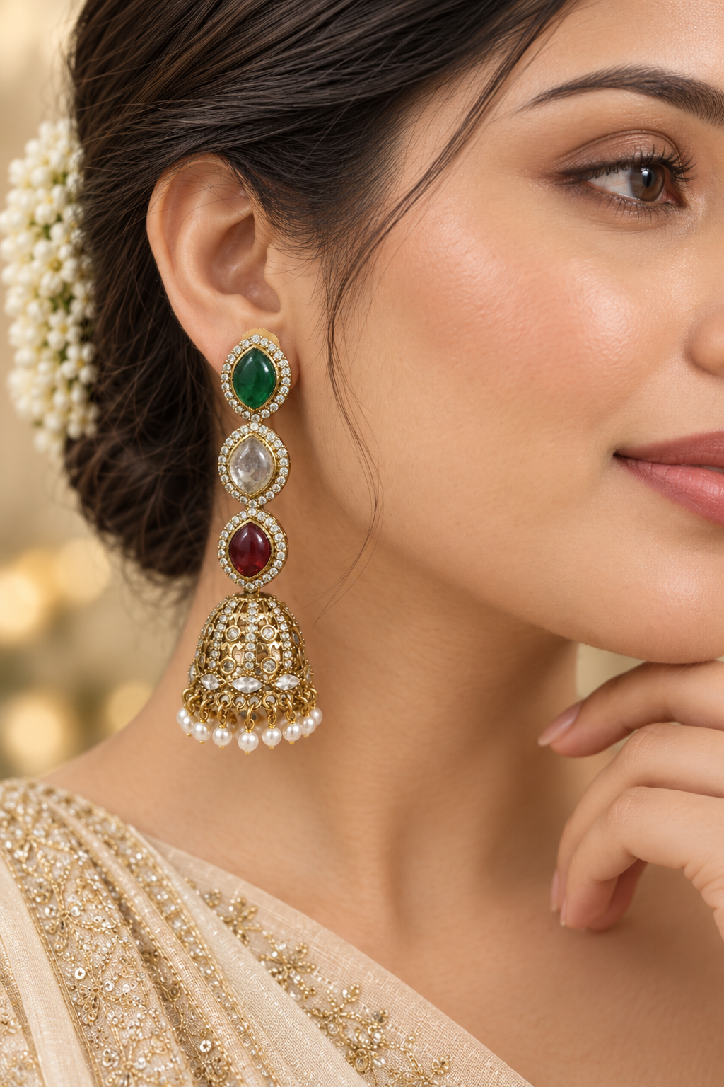 Long Multi-Color Jhumkas