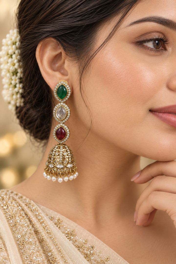 Long Multi-Color Jhumkas