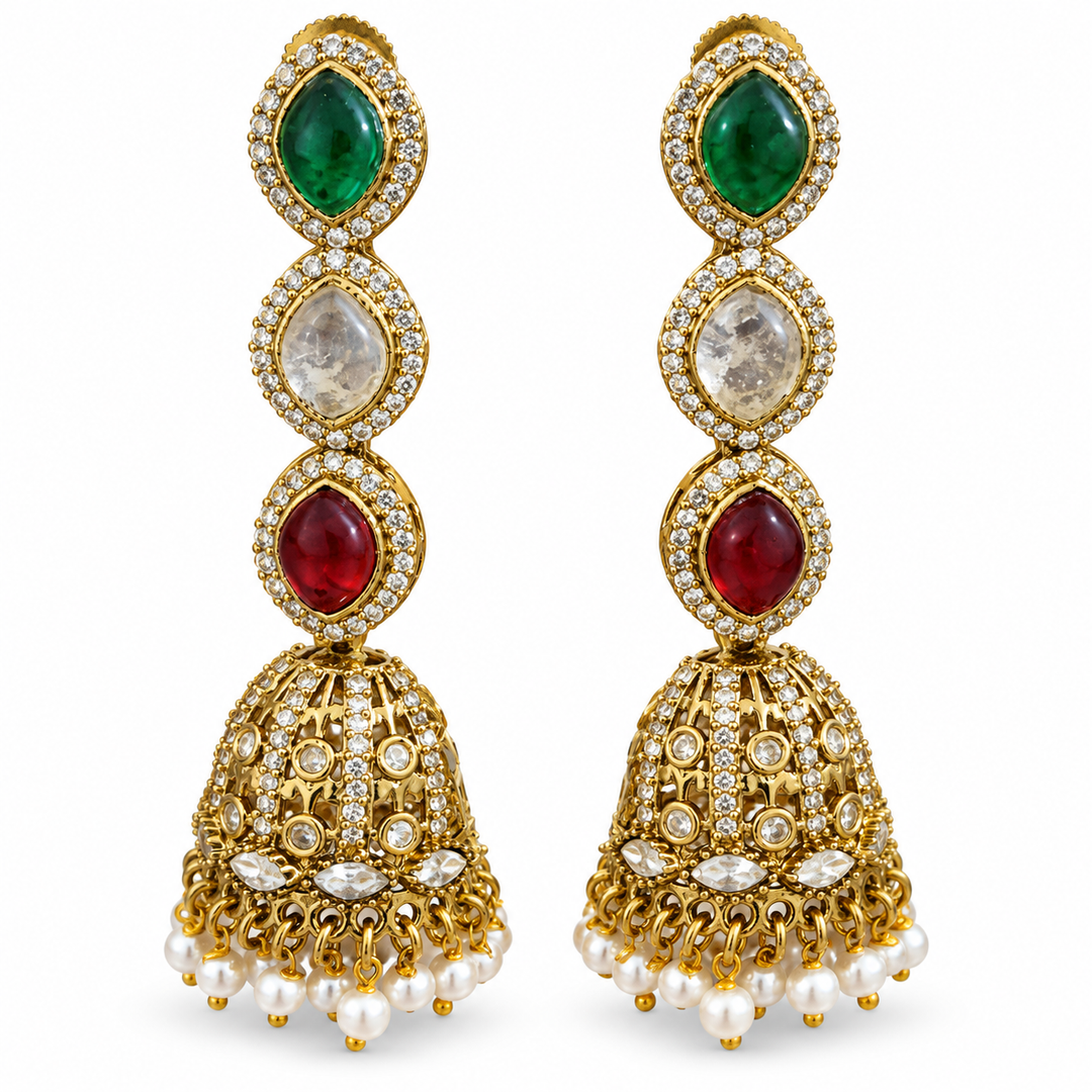 Long Multi-Color Jhumkas