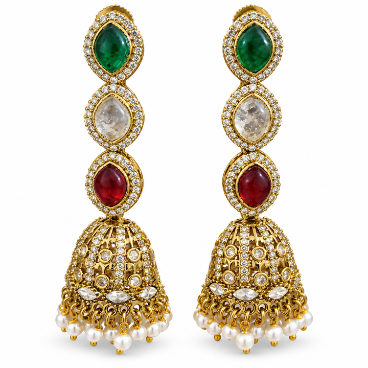 Long Multi-Color Jhumkas