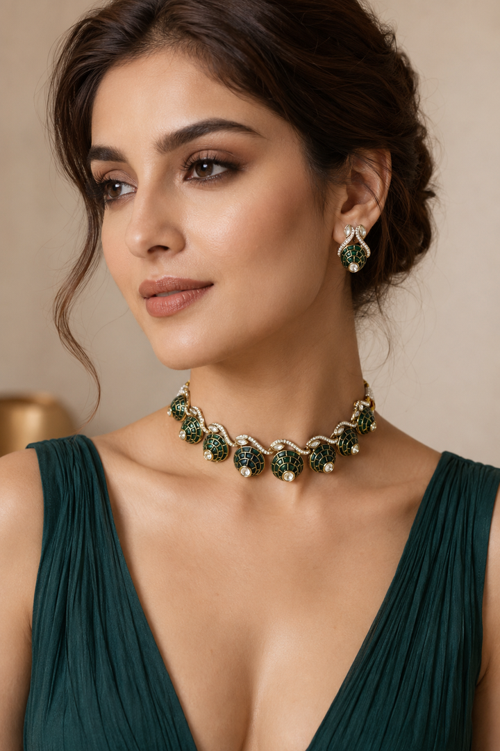 Green Dome Choker Set