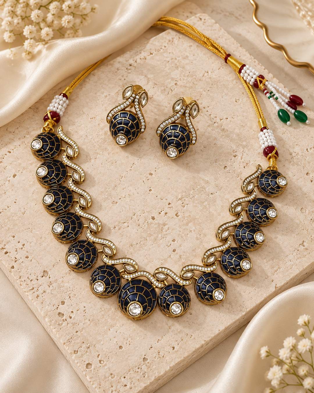 Blue Dome Choker Set