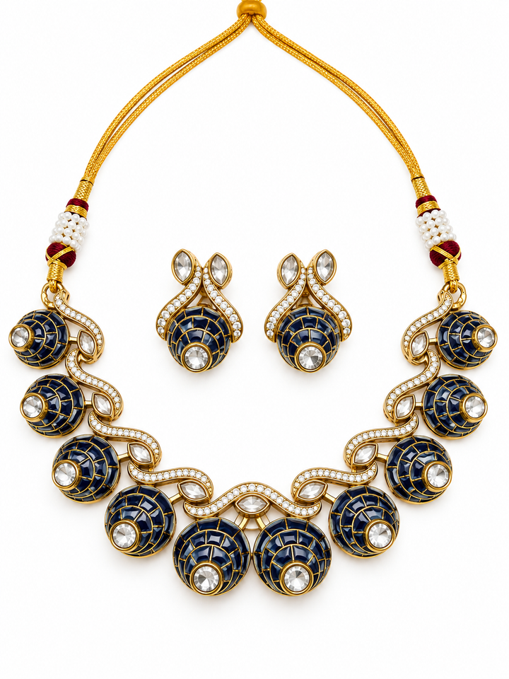 Blue Dome Choker Set