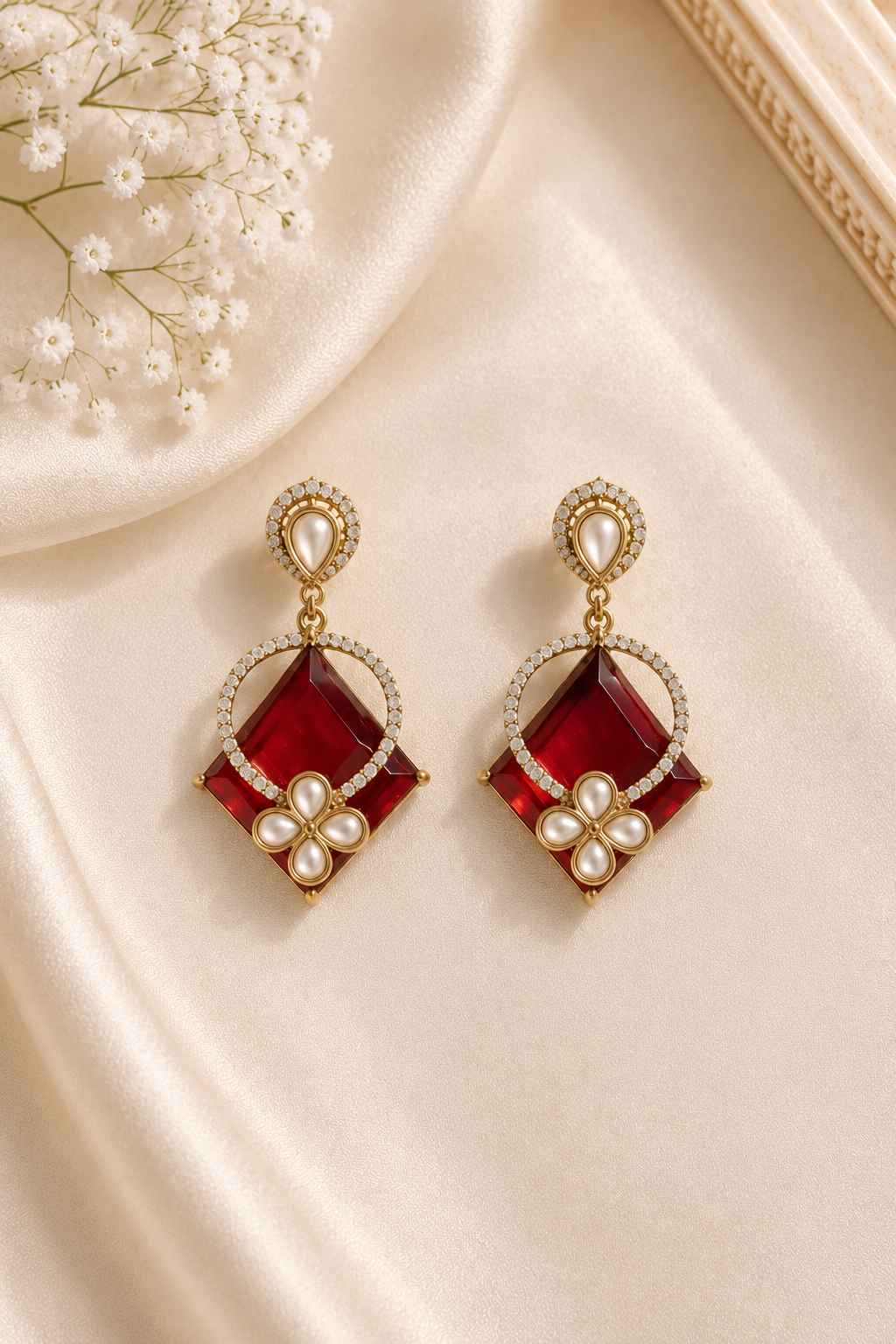 Ruby Kundan Bridal Necklace Set