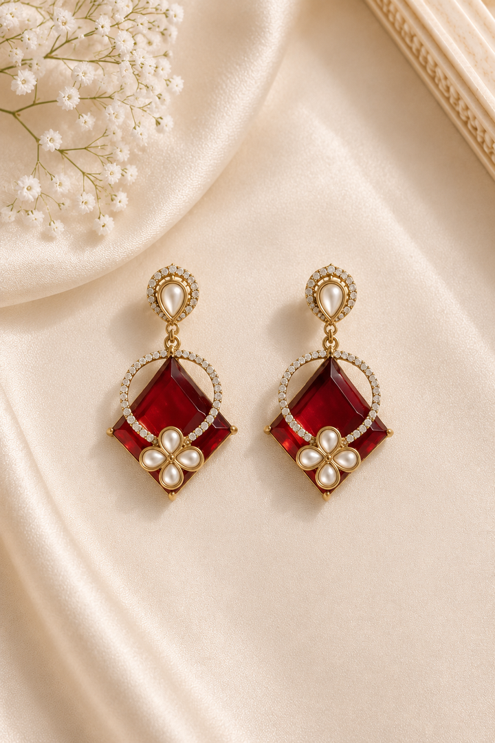 Ruby Kundan Bridal Necklace Set