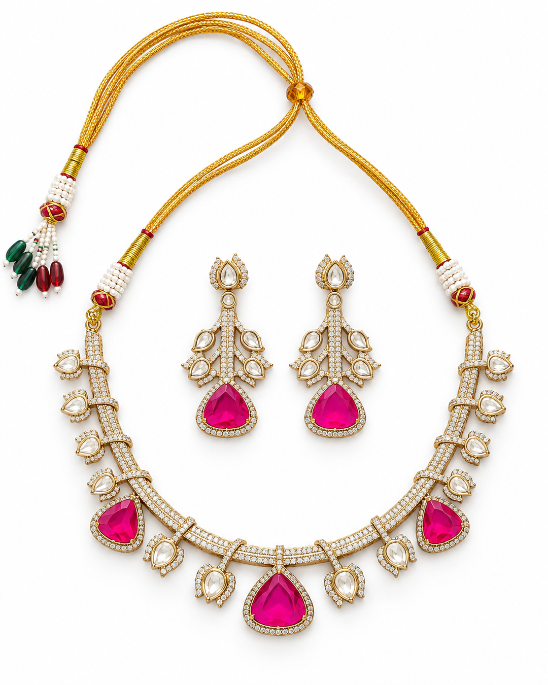 Rani Pink Kundan Choker Set