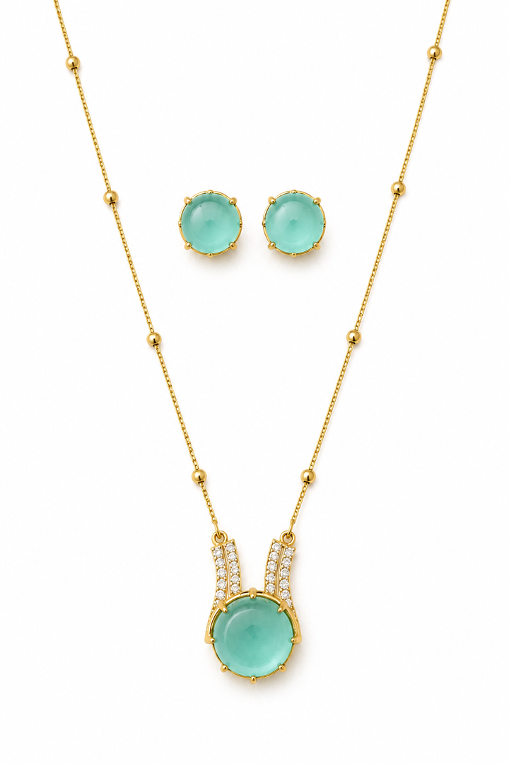 Mint Green Pendant Set