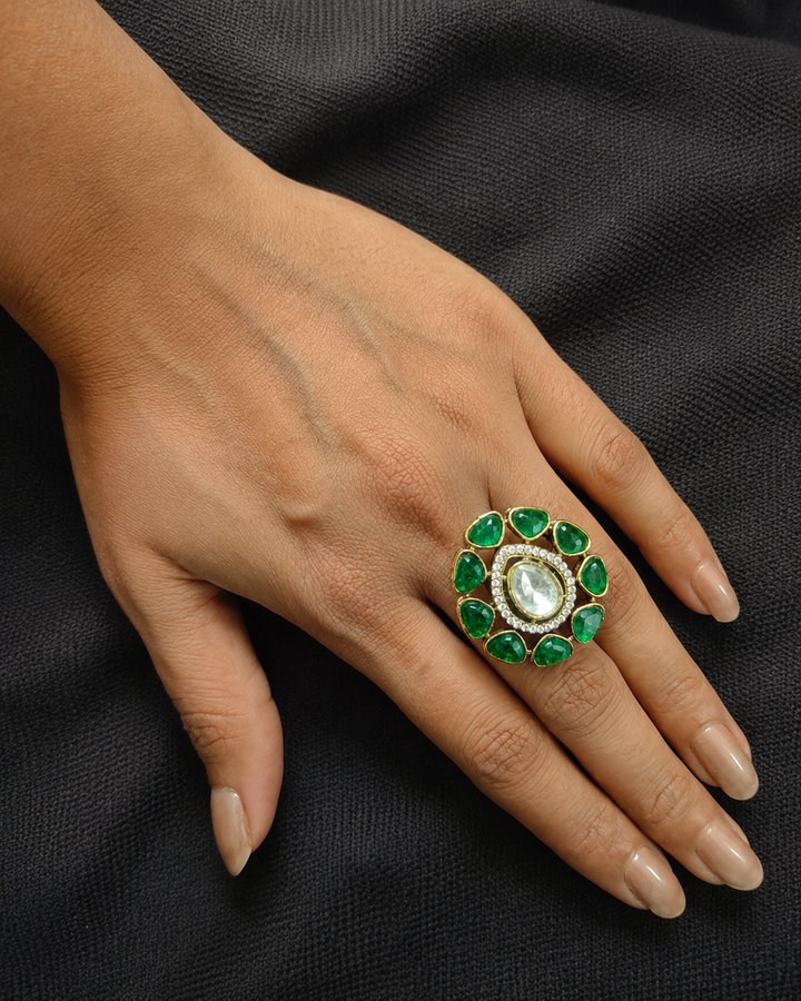 Green Floral Ring