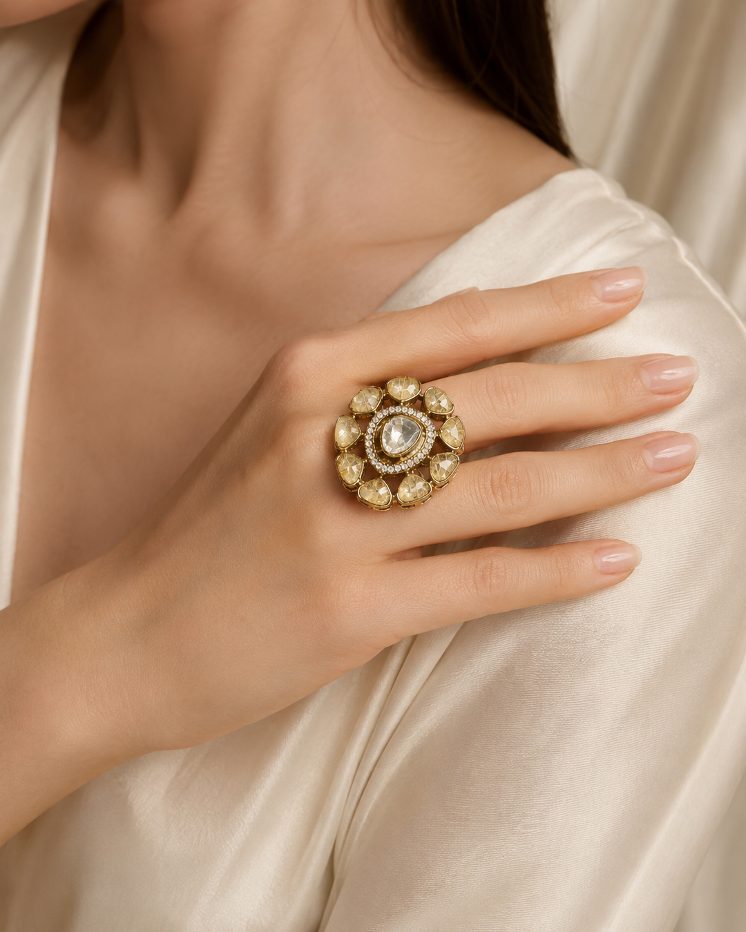 Champagne Flora Ring