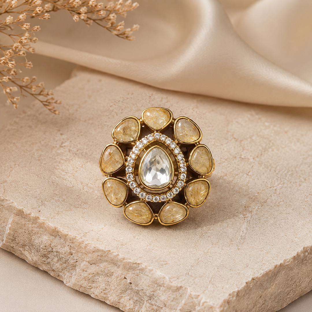 Champagne Flora Ring