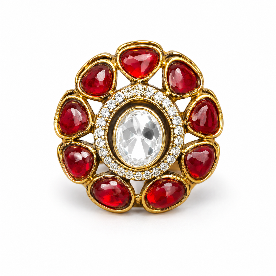 Ruby Floral Ring