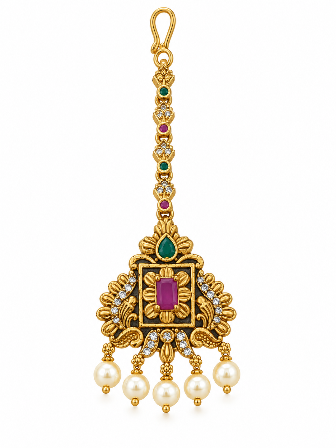 Square Motif Ruby Pearl Tikka