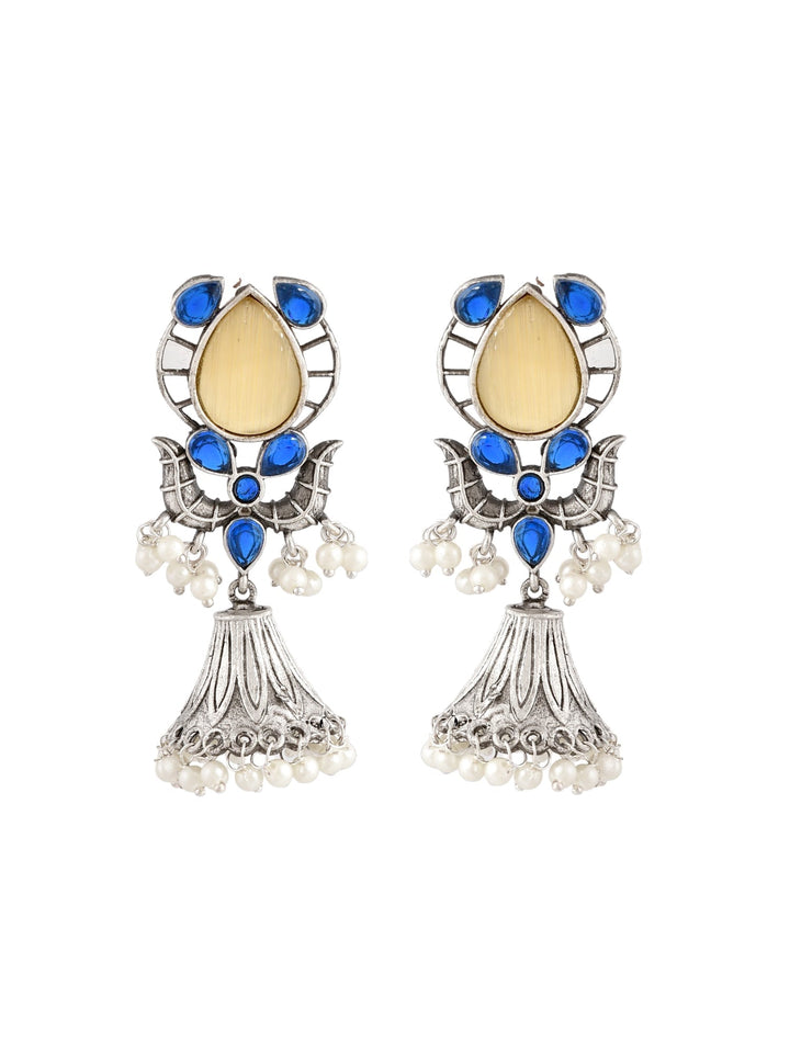 Lemonade Luster Oxidized Earring