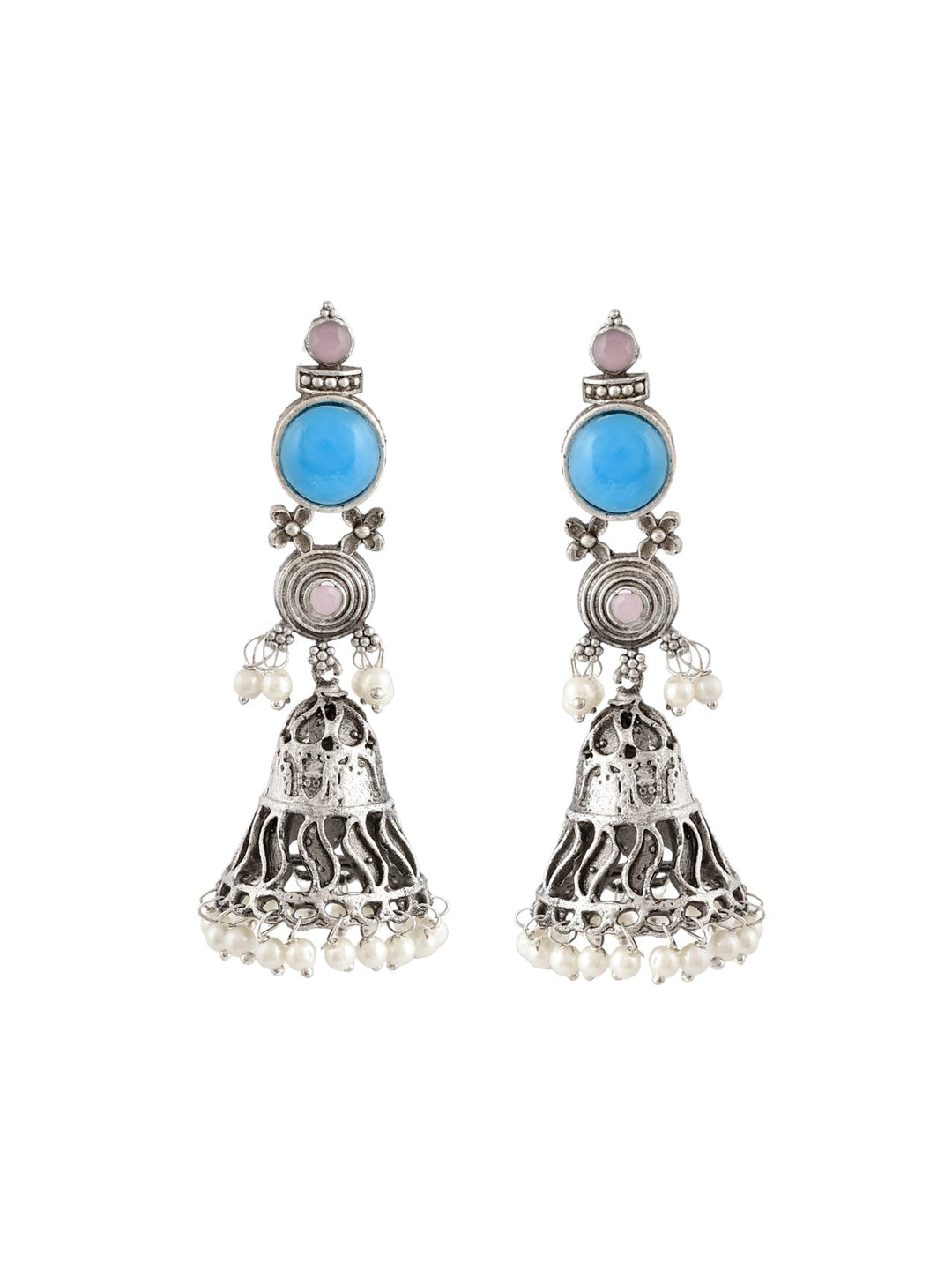 Indigo Echo Jhumki Earring