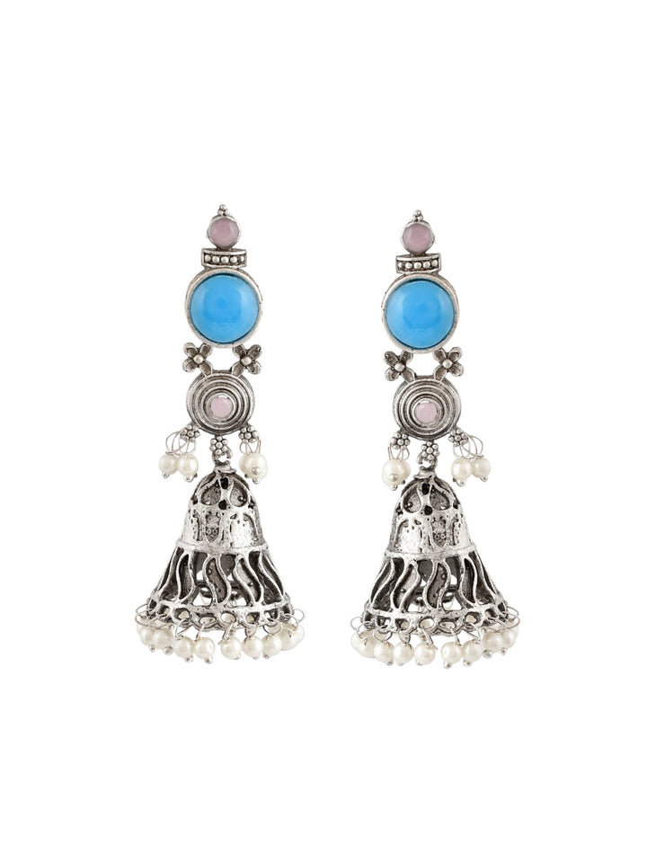 Indigo Echo Jhumki Earring