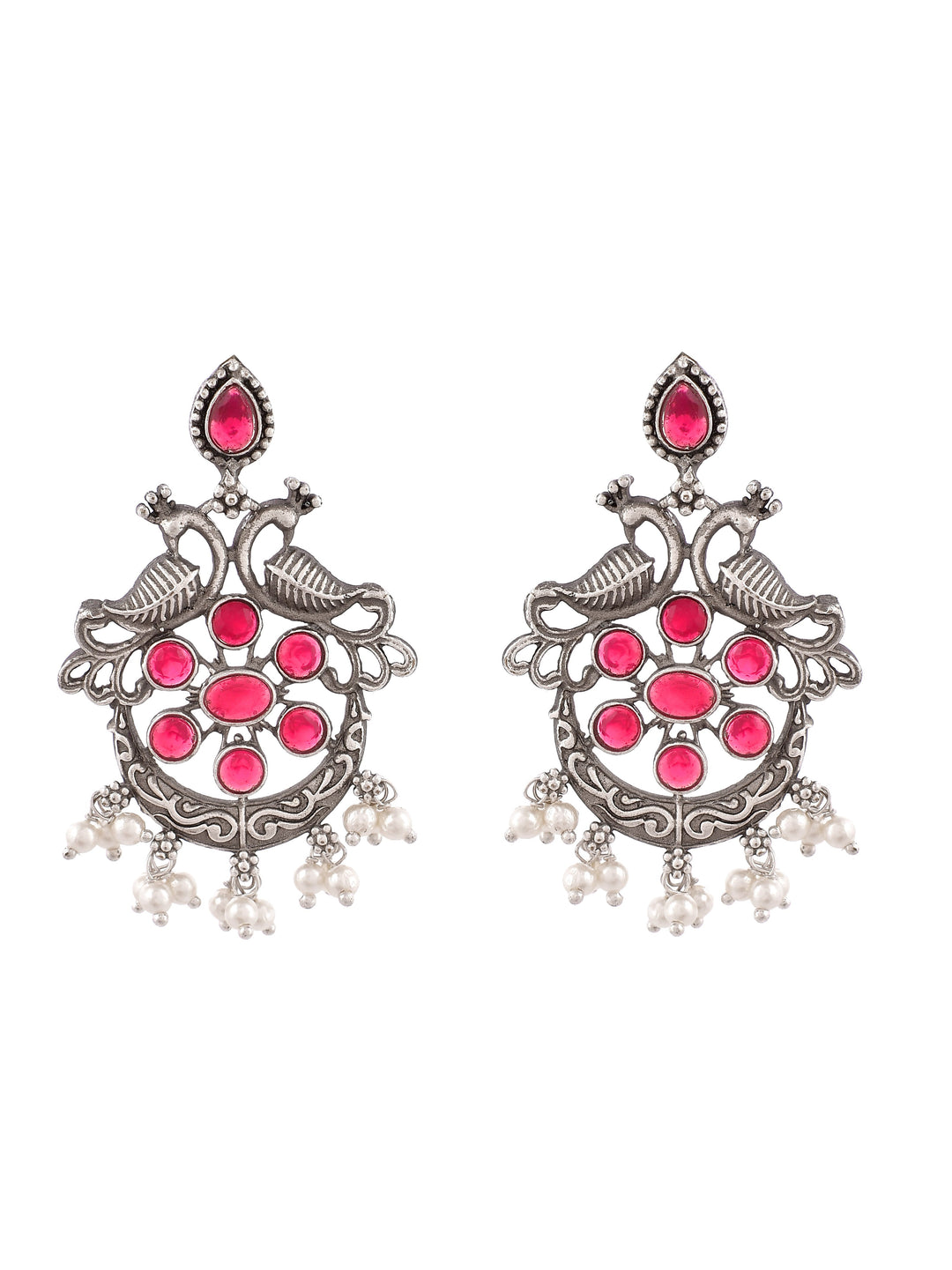 Silver Ruby Studs