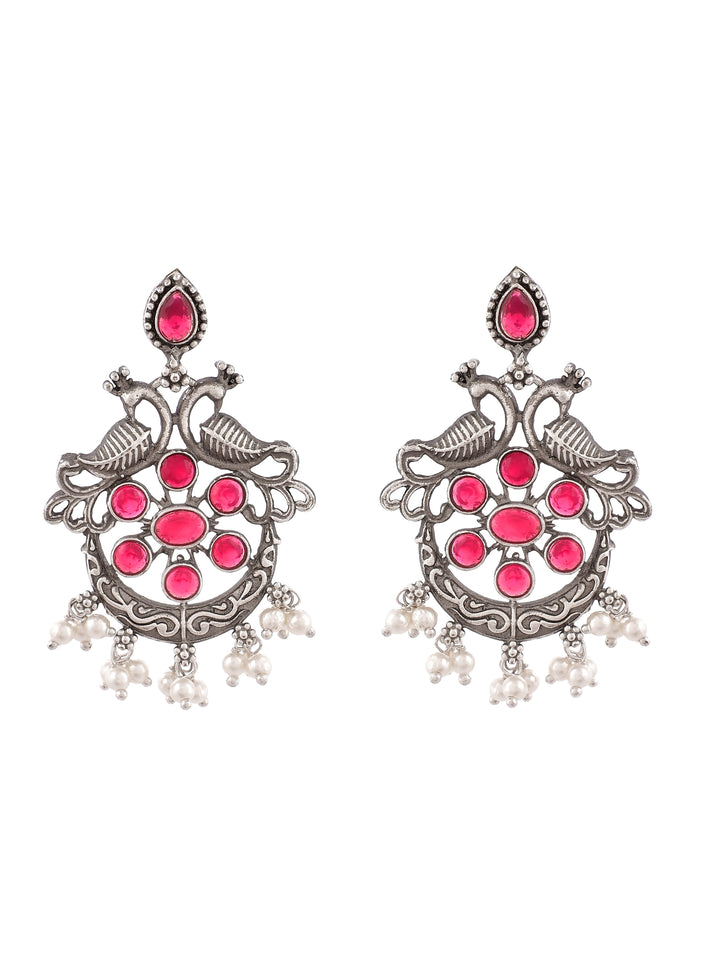Silver Ruby Studs