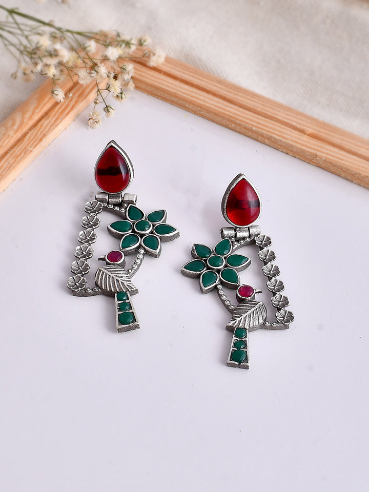 Sage Leaf Charms Earring