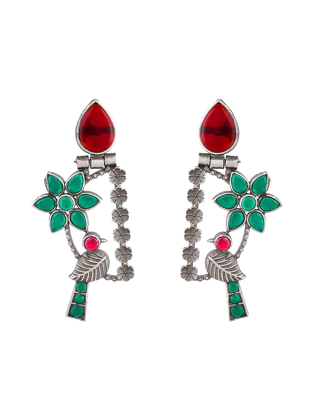 Sage Leaf Charms Earring