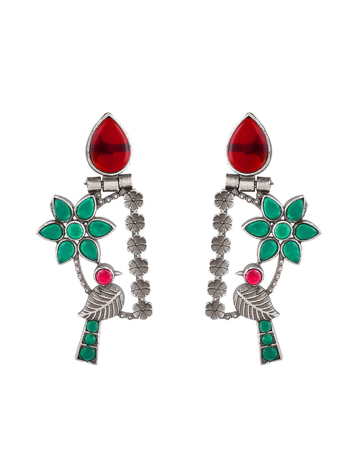 Sage Leaf Charms Earring