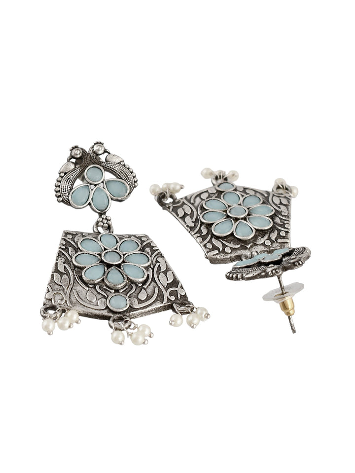 Silver Aqua Mist Earrings