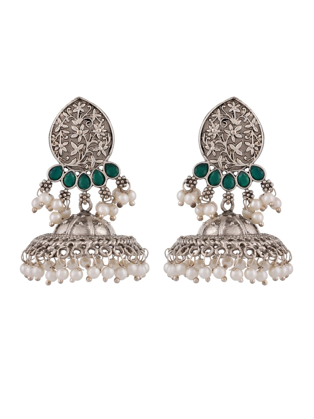 Evergreen Radiance Jhumkas