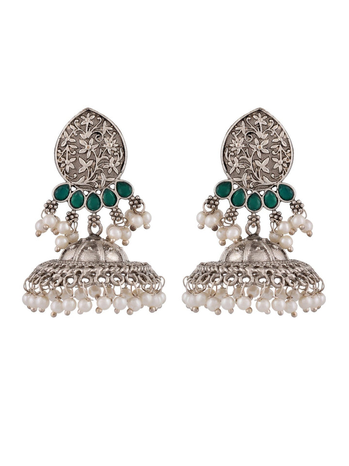 Evergreen Radiance Jhumkas