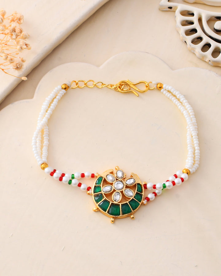 Pacchi Kundan Choker and Braclet