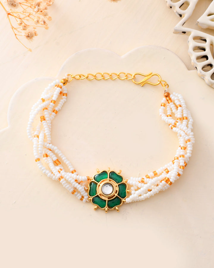 Pacchi Kundan Choker and Braclet