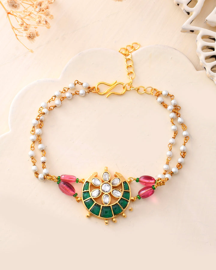 Pacchi Kundan Choker and Braclet