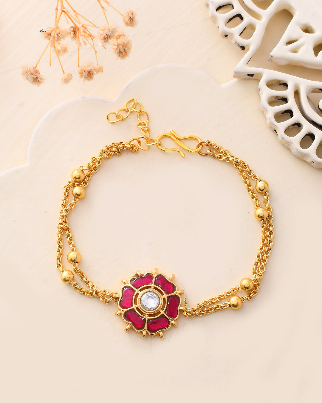 Pacchi Kundan Choker and Braclet