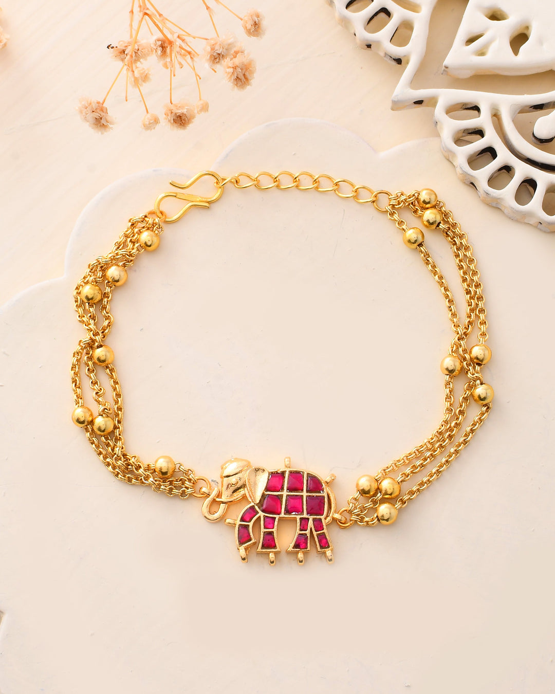 Pacchi Kundan Choker and Braclet